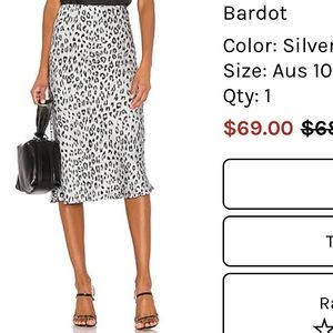 Bardot Maya Leopard Skirt